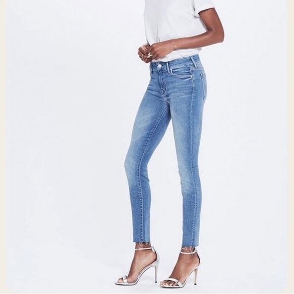 Mother The Looker Ankle Fray Jeans Not Cut & Pasted Size 24 - Picture 2 of 11